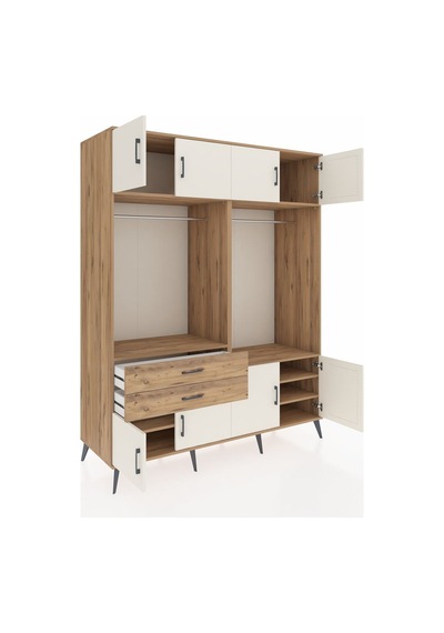 Kronos Gardrop 7 Raflı 2 Çekmeceli 2 Askılı 176x59x221 Çam-aytaşı/çam Aytaşı/çam Kronos Gardrop 7 Raflı 2 Çekmeceli 2 Askılı 176x59x221 Çam-aytaşı/çam Aytaşı/çam