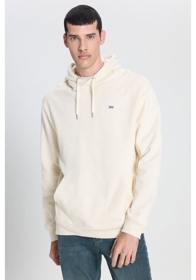 Lee Regular Fit Normal Kesim Pamuk Kapüşonlu Şardonlu Sweatshirt - L80yry Beyaz