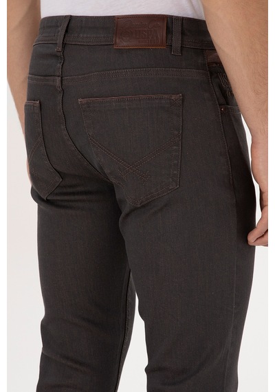 U.S. Polo Assn. Erkek Kahverengi Slim Fit Jean Pantolon 50310320-VR221 U.S. Polo Assn. Erkek Kahverengi Slim Fit Jean Pantolon 50310320-VR221