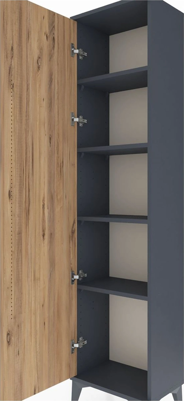 Arges Dolap 4 Raflı Tek Kapaklı 44x30x182 Antrasit-çam Antrasit