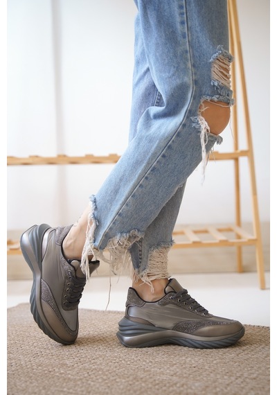 Beatry Taşlı Kaliteli Ortopedik Taban Günlük Sneaker 001