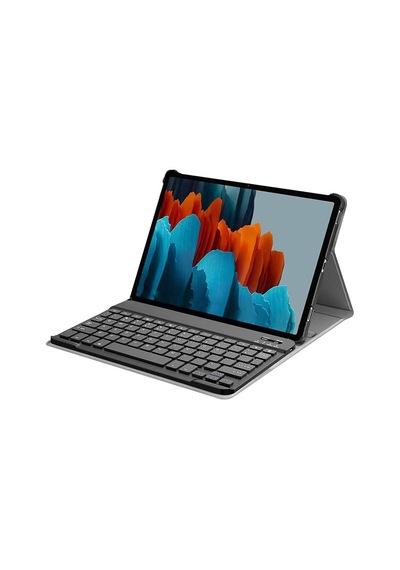 Galaxy Tab S7 Sm-t870 Standlı Mıknatıslı Bluetooth Klavyeli Clever Cover Kılıf Siyah