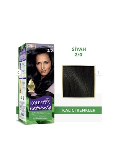 Koleston Naturals 2/0 Siyah Saç Boyası