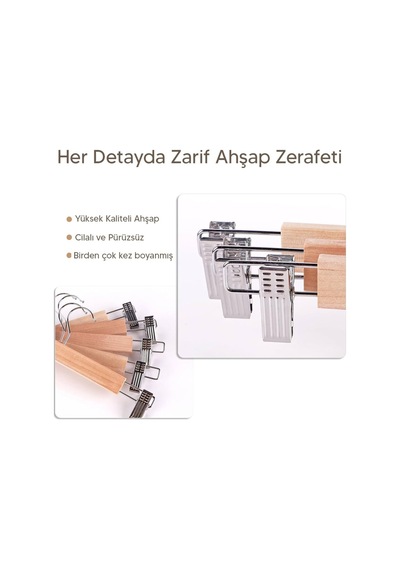 Ahşap Premium Pantolon & Etek Askısı Ahşap Kahverengi Tr Diğer