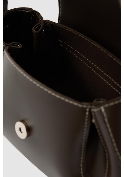 Shule Bags Lover Oval Çapraz Çanta Kahve Kahve