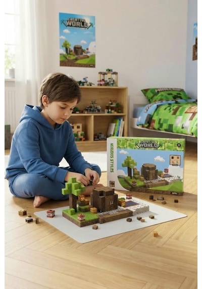 Creative World Serisi 192 Parça Eğitici Ve Eğlenceli Manyetik Yapı Bloğu Oyun Seti