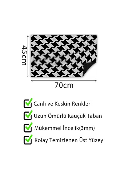 Dekoratif Kapı Önü Paspas, Dış Mekan/ev İçi/banyo/mutfak/yatak Odası/giriş Paspasları Kazayağı Baskılı Diğer