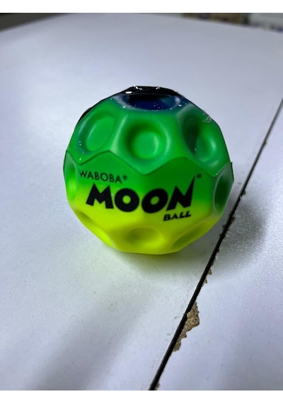 Rainbow Moonball Topu, 6,3cm, Süper Yüksek Zıplayan, Çoklu Renkler, Yıldız Desenli