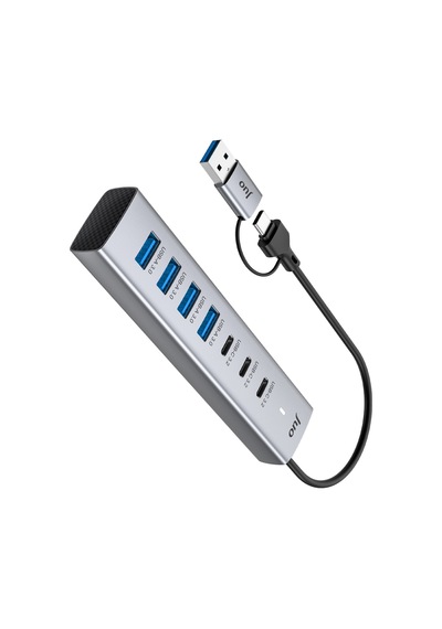 Juo Type-c Ve Usb-a 7 Portlu 4 Usb-a 3 Type-c 5gbps Usb 3.2 Çoklayıcı Hub Dönüştürücü