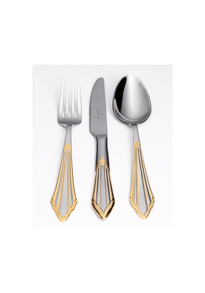 Maxx Doria Prague G Decorated 6 Kişilik 42 Parça Çatal Kaşık Bıçak Takımı Pa1059 Gold