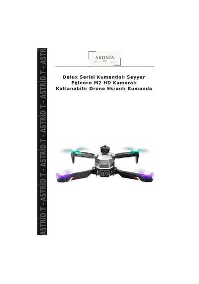 Delux Serisi Kumandalı Seyyar Eğlence M2 Hd Kameralı Katlanabilir Drone Ekranlı Kumanda