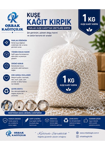 Kuşe Kâğıt Kırpık Dolgu 1000 Gr Hediyelik Kutu, Paketleme Ve Dekorasyon