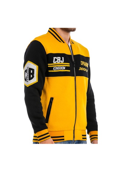 Cipo & Baxx Cl500 Erkek Kaşe Kolej Mont Slim Fit, Düğmeli, Kışlık Şık Tasarım Sarı