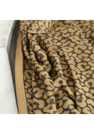 Karaca Home Leopard Turuncu Çift Kişilik Battaniye Laopar