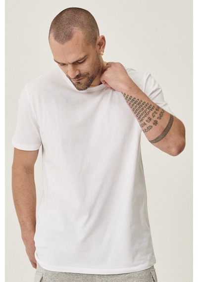 Ac&Co / Altınyıldız Classics Slim Fit Bisiklet Yaka Düz Erkek Tişört 2'li Beyaz