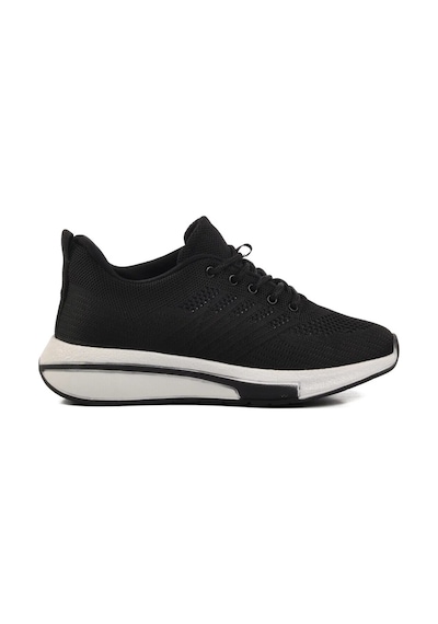 Walkway Siyah-beyaz Fileli Hafif Esnek Unisex Spor Ayakkabı Molen 118 G Siyah - Beyaz