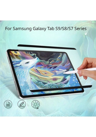 Samsung Galaxy Tab S9 Fe 10.9 Inç Uyumlu Ekran Koruyucu Magnetic Mıknatıslı Kağıt Hissiyatlı