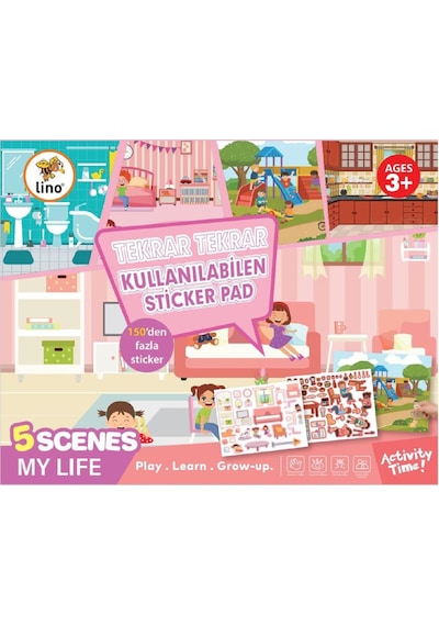 Lino Tekrar Kullanılabilen Sticker Pad Günlük Hayat Ls-602