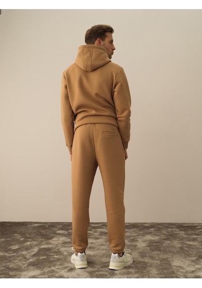Xint Camel Pamuk Dokulu Regular Fit Sweat Pantolon 380149