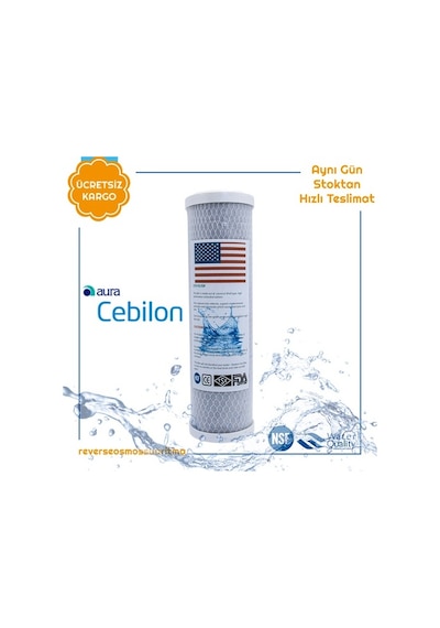 Housingli Sistemler İçin Uyumlu 10" Blok Karbon Filtre