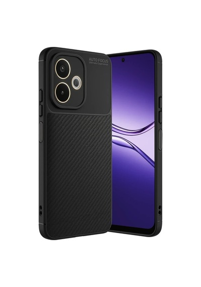 Oppo A5 Pro 4g Kılıf Auto Focus Karbon Kapak - Siyah -