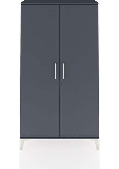 Arges Dolap 2 Raflı Kapaklı Tek Askılı 88x30x163 Antrasit-ant... Antrasit