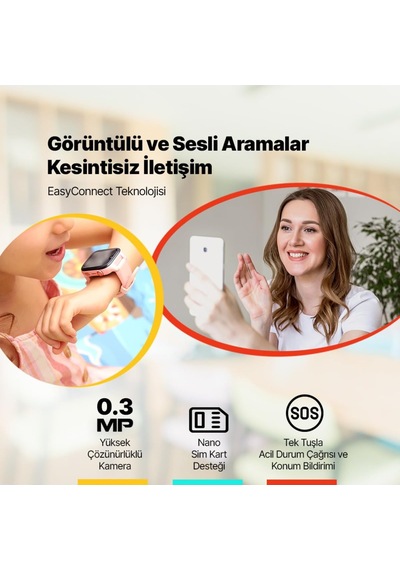 Kidi Gps 4g Sim Kartlı Akıllı Çocuk Saati Balerin Pembesi 2ksw02 Yok