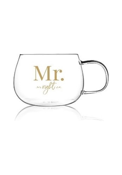 Mr.Right (Erkek Haklı) Model Kulplu Borosilikat Cam Bardak Kupa 4