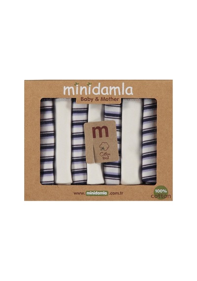 Minidamla Ringenli 7'li Ağız Mendili - Lila