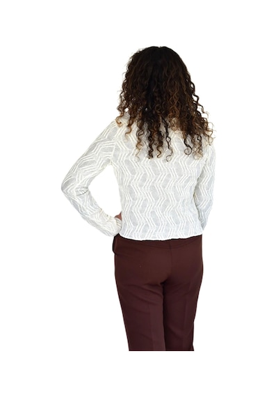 Kadın Yazlık Otantik Bürümcük Hırka Bgl-st04246 Krem