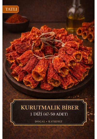 Diyarından Gaziantep Kurutmalık Biber Tatlı 1 Dizim 47-50 Adet