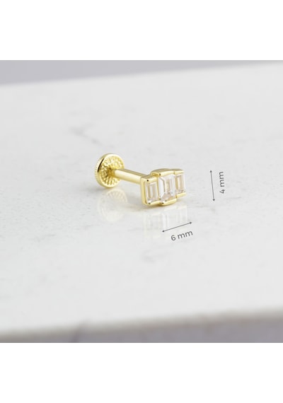 Glorria Altın 3 Baget Tragus Piercing Çok Renkli 34793090