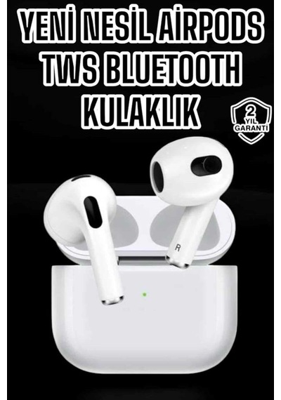 3.nesil Tws Bluetooth Kulaklık Mikrofonlu Anc Özelliği Dokunmatik Kontrol Beyaz