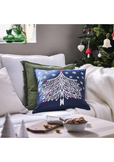 Ikea Vınterfınt Koyu Mavi 50x50 Cm Kırlent Kılıfı Koyu Mavi