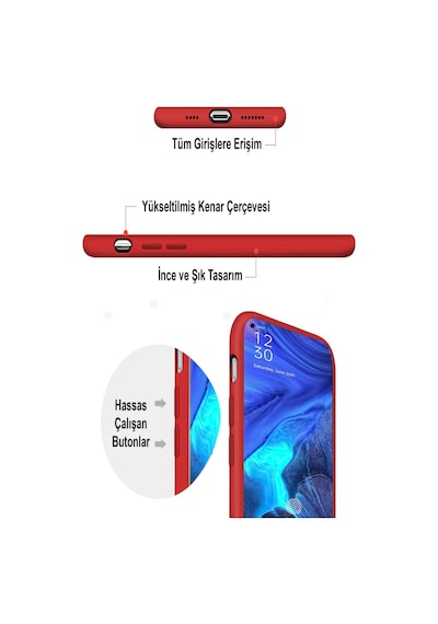 Oppo Reno 2Z Kılıf İçi Kadife Lansman Silikon Kapak