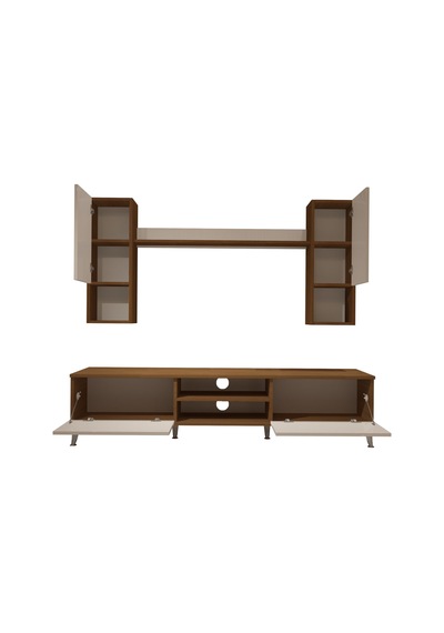 Decoraktiv Eko 5da Mdf Dvd Silver Tv Ünitesi Tv Sehpası Ceviz - Beyaz