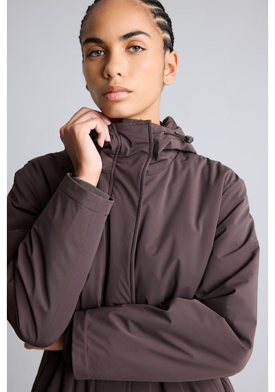 Defacto Beli Büzgülü Regular Fit Kapüşonlu Parka H6148ax26aubn192 Kahve-bn192