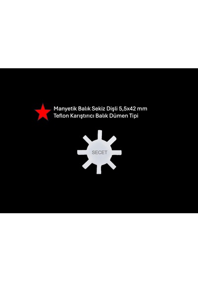 Lab Manyetik Balık Dümen Tipi Sekiz Dişli 5,5x42 Mm