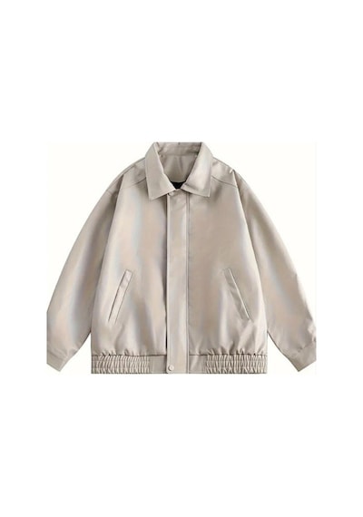 Unisex Yeni Sezon Kapitone Dolgulu Oversize Vintage Krem Deri