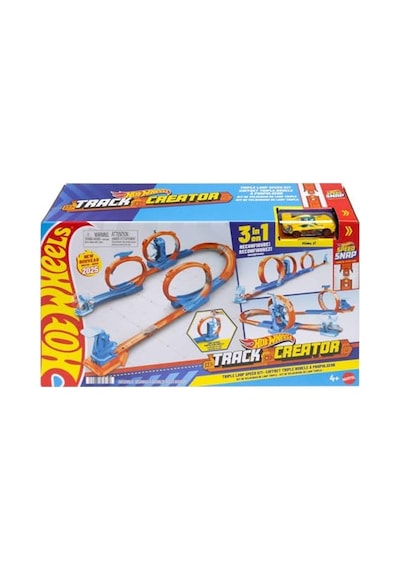 Hot Wheels Track Creator Triple Loop Kit, Jdw39