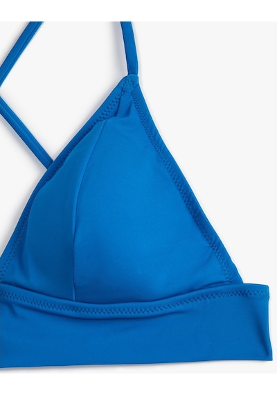Koton Bikini Üstü Bralet Çapraz Askılı Kaplı K.mavi 3sak10130bm 3SAK10130BMDBL