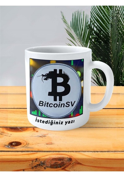 Bitcoin Sv Baskılı Kupa Bardak Kişiye Özel Desen 2 Çok Renkli
