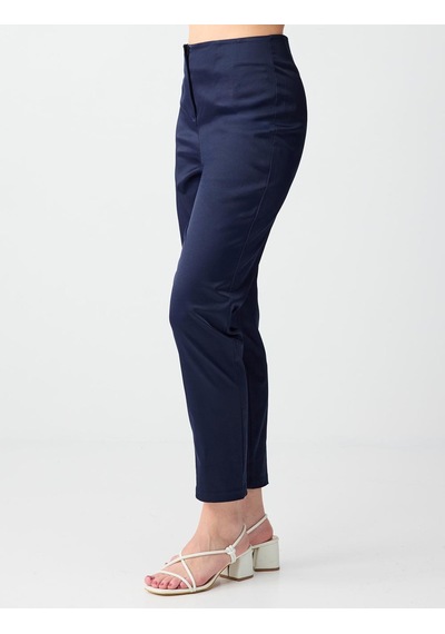 Jimmy Key Lacivert Yüksek Bel Normal Paça Dokuma Gabardin Pantolon 6sw185520494