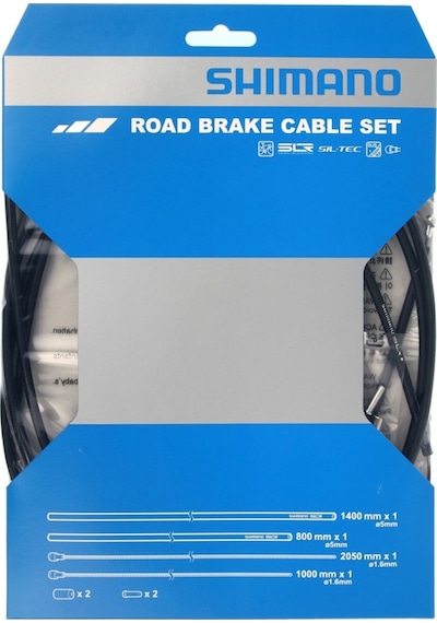 Shimano Shımano Slr Sıl-tec Kaplama Yol Fren Kablo Seti Y80098011 Siyah Siyah