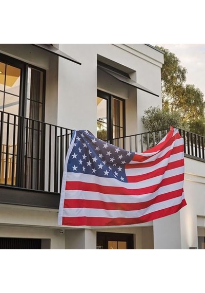 Amerikan Bayrağı 3x5 Ft Güçlendirilmiş Dikiş Ve Üstün Dalga Uv Ve Solmaya Dayanıklı Dış Mekan Bayrak Direği, Sundurma Ve İş Teşhiri İçin İdeal 1000 x 1500 CM