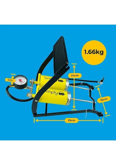 Simply Brands Basinç Göstergeli Çift Pistonlu Ayak Pompasi