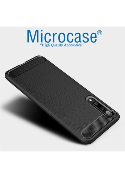 Xiaomi Mi 9 Brushed Silikon Kilif + Cam (Seçin) 332693560 - Seçenek / Cam Koruma-Tempered Glass Istemiyorum