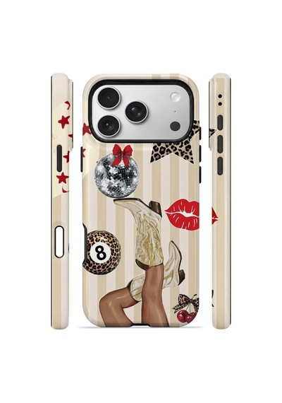 Velvoria Valestra Retro Leopar Kolaj Apple iPhone Uyumlu 17 Pro Darbe Korumalı Kılıf Valestra Select - Retro Leopar Kolaj