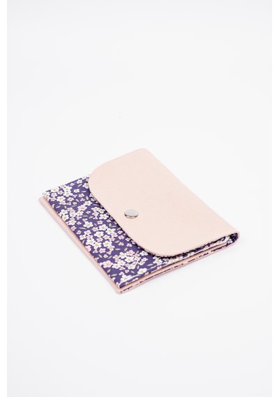 Fabric Craft Bag Kadın Cüzdanı Kumaş, Çıtçıt Kapamalı Gül Kurusu