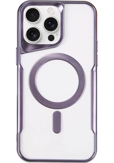 Newface Apple Uyumlu İphone 14 Pro Max Kılıf Boyi Magsafe Silikon Kapak - Derin Mor - Özel Seri 8683140788711